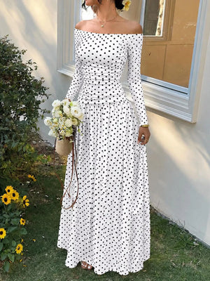 White Polka Dots